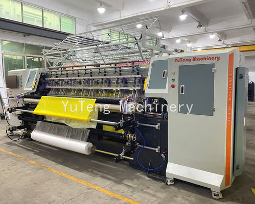 20-200 मीटर/घंटा उत्पादन गति, 1650/2000/2450MM क्विल्टिंग चौड़ाई, और 100-1400 आरपीएम समायोज्य गति के साथ कम्प्यूटरीकृत लॉक स्टिच क्विल्टिंग मशीन